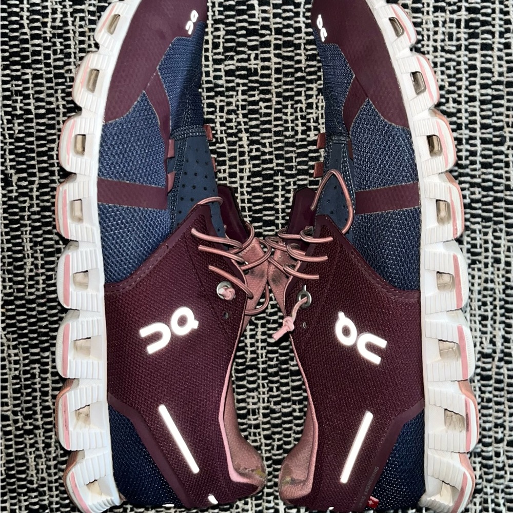 On Running Women's Maroon Navy Pink Cloudswift Athletic Shoes